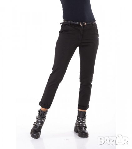 Черен дамски 7/8 памучен панталон марка Rylko by Agnes & Paul - EU38, снимка 1 - Панталони - 33237598