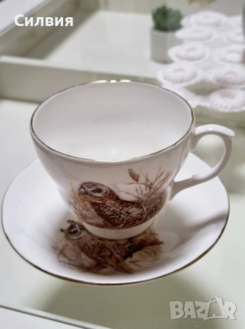 Винтидж чаша с чинийка , снимка 4 - Чаши - 52764049