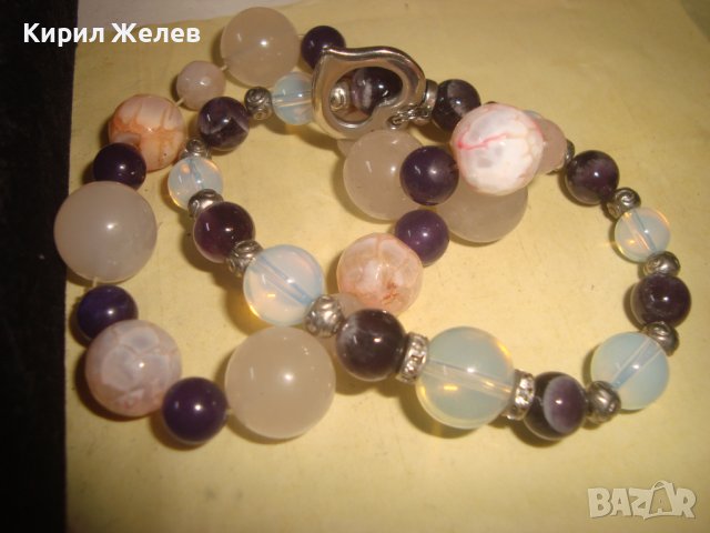 ДВЕ МНОГО КРАСИВИ ХЕНД МЕЙД АРТ ГРИВНИ от ПОЛИРАНИ НАТУРАЛНИ ПОЛУСКЪПОЦЕННИ КАМЪНИ 18940, снимка 8 - Гривни - 37053763