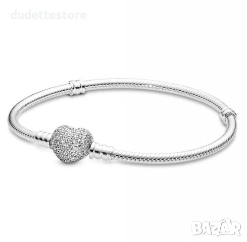 Гривна Pandora с камъни Сваровски сърце, снимка 1