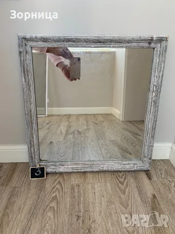 Стенно дървено огледало , снимка 3 - Огледала - 47690374