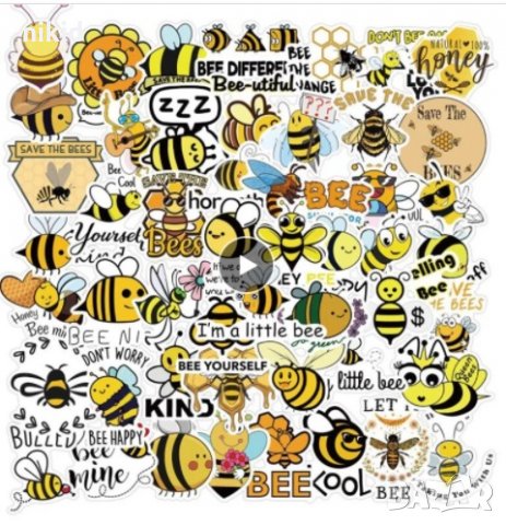 50 бр Пчела Пчели самозалепващи лепенки стикери за украса декор в Други в  гр. Ямбол - ID32752254 — Bazar.bg