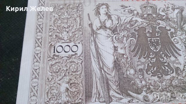 Банкнота 1000 райх марки 1910год. - 14738, снимка 4 - Нумизматика и бонистика - 29065576