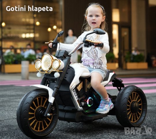 Акумулаторен MOTOR ТУРБО 12V батерия,MP3 плейър, с меки гуми с Кожена седалка, снимка 5 - Детски велосипеди, триколки и коли - 43657792