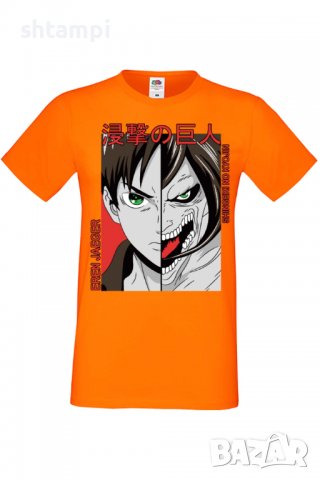 Мъжка тениска Attack on Titan Eren Jaeger 01,Анимация,игра,Празник,Повод,, снимка 9 - Тениски - 38075090