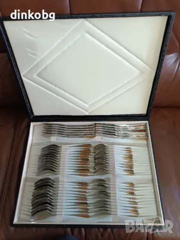 Сервиз с прибори ПОЗЛАТЕН, снимка 1