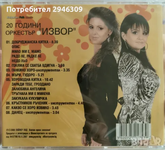 20 години орк.Извор(2008), снимка 2 - CD дискове - 47983551