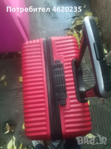 Куфар на колелца 80л. твърд, снимка 4 - Куфари - 52482489