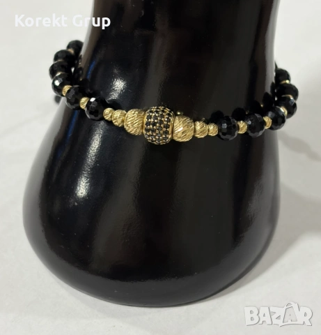 Златна гривна с маниста  , снимка 3 - Гривни - 53037888