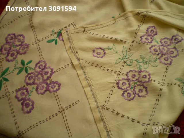   Ретро покривки за маса с бродирани цветя, снимка 7 - Антикварни и старинни предмети - 49561969