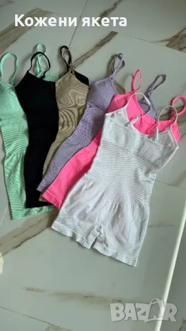 Оформящи къси гащеризони с тънки презрамки, снимка 5 - Гащеризони - 49657060