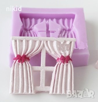 Перде Пердета завеси прозорец силиконов молд форма фондан гипс