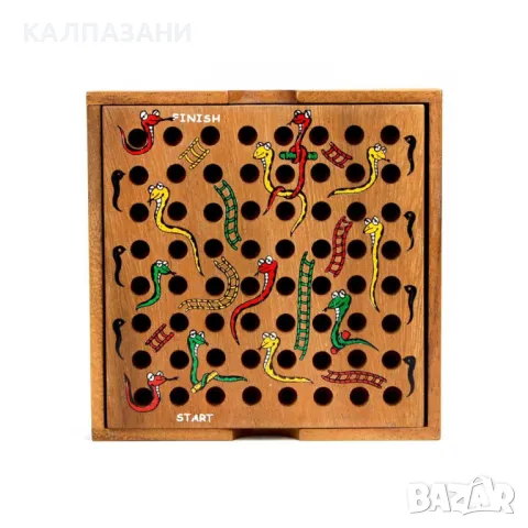 Настолна дървена игра - Змии и стълби K015, снимка 2 - Игри и пъзели - 50217970
