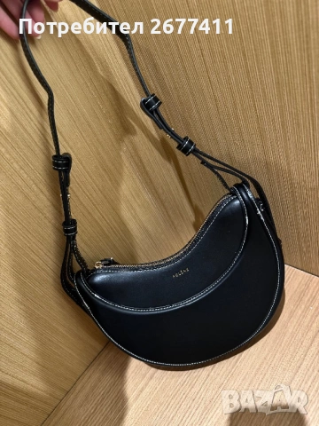 Polene дамска черна чанта , снимка 2 - Чанти - 53276327