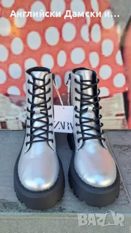 Английски дамски боти-ZARA , снимка 4 - Дамски боти - 47649666