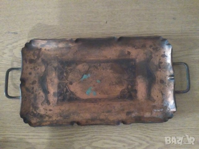 медна табла,поднос арт нуво, снимка 2 - Други ценни предмети - 39105723