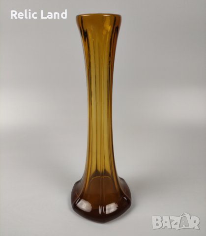 Стъклена ваза Amber Glass, снимка 2 - Вази - 43535953