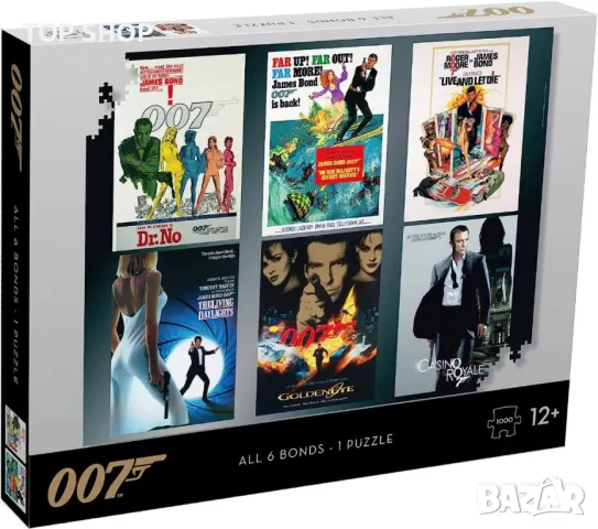 007 James Bond All 6 Bonds 1 puzzle 1000 665x500 mm джеймс бонд 007 пъзел, снимка 5 - Пъзели - 48818864