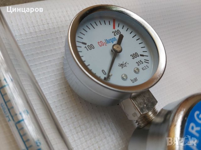 Редуцир вентил,регулатор с часовник и ротаметър за Аргон/въглерод, снимка 9 - Други машини и части - 37870815