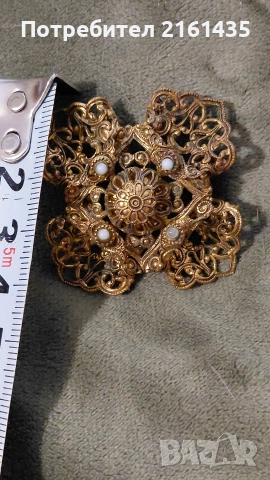 Прекрасна ретро брошка на Яблонекс Чехословакия , снимка 2 - Антикварни и старинни предмети - 52851436