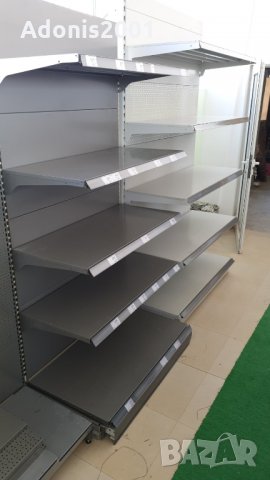 Стелажи за магазини метални - единични, модулни, тип гондоли; хладилни витрини, магазинно оборудване, снимка 16 - Стелажи и щандове - 13010750