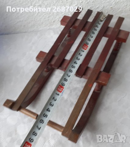 Дървена шейна, декоративна, малка  и елен, снимка 3 - Други - 34656319