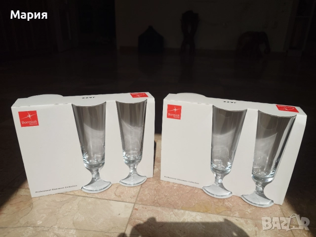 Комплект италиански чаши за бира Bormioli, снимка 2 - Чаши - 52139992