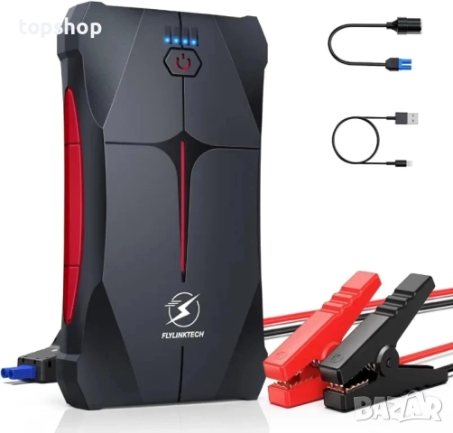 НОВ, ТЕСТВАН  Джъмп стартер / jump starter FLYLINKTECH Стартер за кола 1500A 12V Интелигентен...