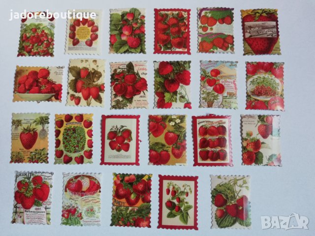 Скрапбук стикери за декорация планер ягоди - 23 бр /комплект 