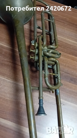 стар френски тромпет Gautrot Brevete , снимка 5 - Антикварни и старинни предмети - 52753463