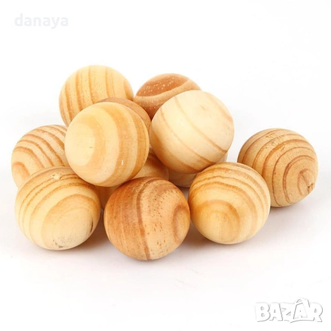 6423 Ароматизирани дървени топчета за гардероб против молци, 10 броя, снимка 4 - Ароматизатори - 53519689