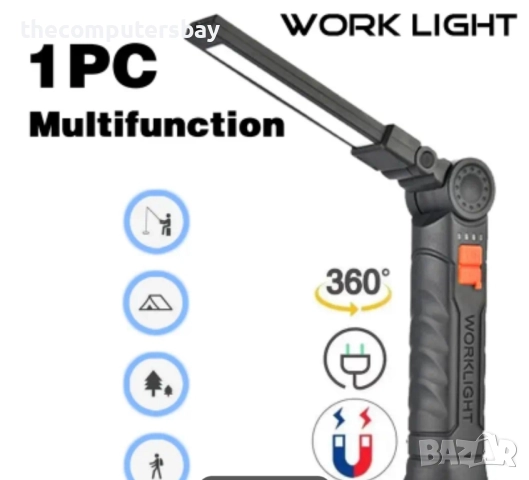 Работна LED работна лампа с магнитна дръжка MACROCOSM