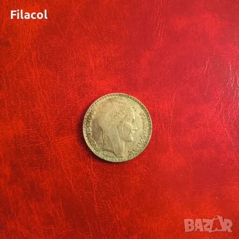 Франция 20 франка 1938 сребро, снимка 2 - Нумизматика и бонистика - 50333410