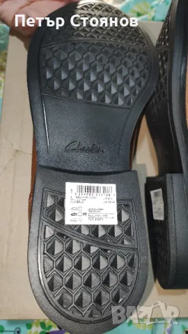 Елегантни мъжки половинки от естествена кожа Clarks №43, снимка 9 - Официални обувки - 49524081