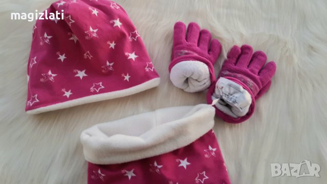 Шапка шал и ръкавици 5-8 години, снимка 15 - Шапки, шалове и ръкавици - 43018246