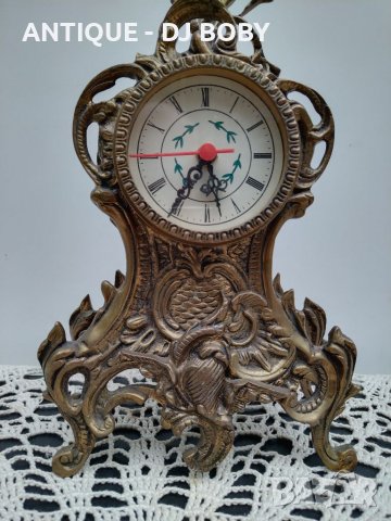 Бронзов настолен часовник за камина и бюро., снимка 8 - Антикварни и старинни предмети - 40379782