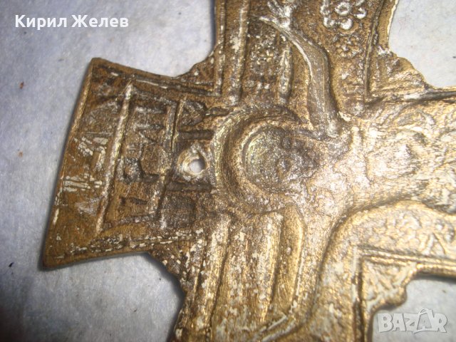 ГОЛЯМ СТАР БРОНЗОВ КРЪСТ ПРАВОСЛАВНО РАЗПЯТИЕ за СТЕНА АПЛИКАЦИЯ ОБКОВ МАЙСТОРСКА ИЗРАБОТКА 32009, снимка 13 - Декорация за дома - 38129319