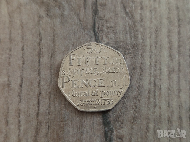 Монета 2005 Великобритания 50 pence 50p (Johnson's Dictionary) - Elizabeth II