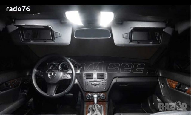 Canbus 15бр.LED крушка за вътрешна светлина Комплект за Mercedes C E S M  ML GL W203 W204 W210 W211, снимка 2 - Аксесоари и консумативи - 32471607