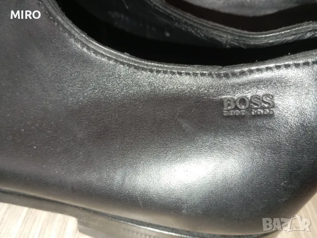 Мъжки кожени обувки Boss, снимка 3 - Официални обувки - 48621610