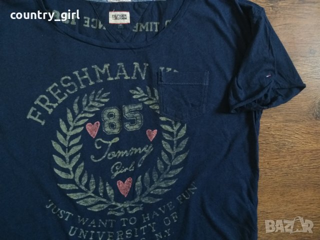 Tommy Hilfiger Pilar Bn - страхотна дамска тениска, снимка 4 - Тениски - 28644178