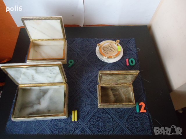 мраморна кутия за бижута, мраморен пепелник, снимка 6 - Други - 23291354