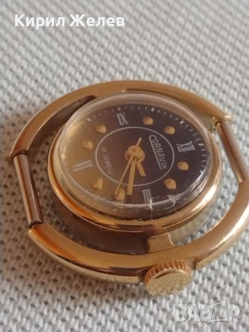 Стар механичен часовник CORNAVIN 17 JEWELS с позлатена рамка за КОЛЕКЦИЯ 41884, снимка 3 - Други ценни предмети - 43905427