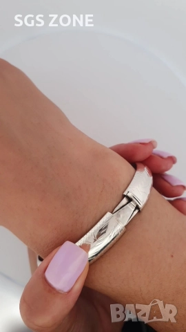 ГОЛЯМА СРЕБЪРНА ГРИВНА 925, снимка 6 - Гривни - 52401052