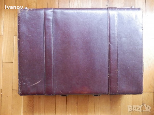 Стар кожен куфар, снимка 3 - Антикварни и старинни предмети - 27053140