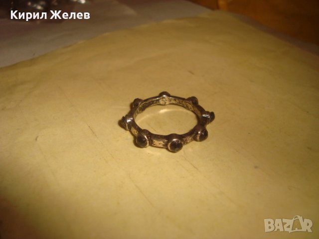 СТАРО АРТ ПРЪСТЕНЧЕ МНОГО ИНТЕРЕСЕН ДИЗАЙН ПОСРЕБРЕНО 27769