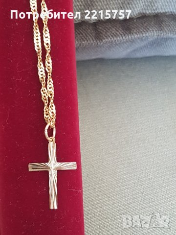 Розово злато:обеци,синджири,кръст и гривна. , снимка 6 - Колиета, медальони, синджири - 34591157