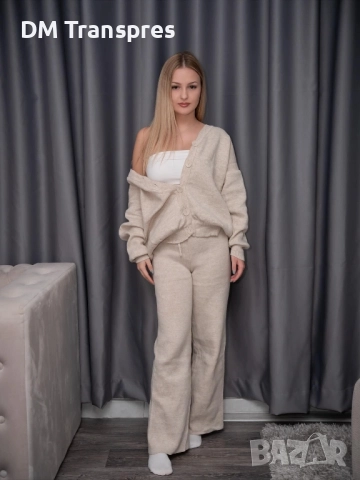 Limaré - Бежов плетен комплект – удобство и стил в едно!, снимка 3 - Комплекти - 52435081