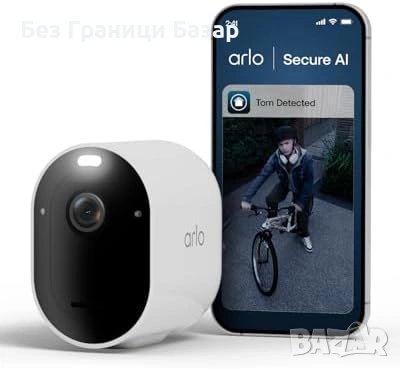Нова Arlo Pro 6 Безжична охранителна камера 2K HDR Цветно нощно за дом