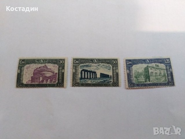 Пощенска марка 3бр - Италия - 30 цента, 50 цента и 1,25 лири, снимка 1 - Филателия - 40098548